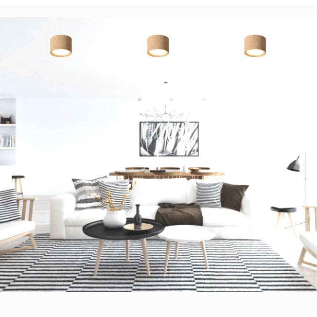 Nordic Wood Design Spotlight LED Surface Downlight 5W Scandinavian 4HOME SINGAPORE - 4HOME