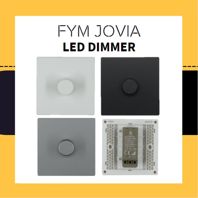 FYM Jovia LED Dimmer for lighting Matt Black Space Grey White 4HOME SINGAPORE - 4HOME