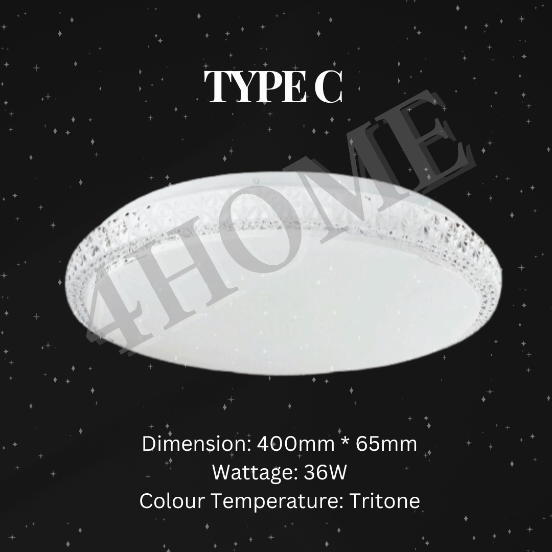 Premium Luxurious Crystal Design LED Light Twist & Turn Bedroom Living Room Kitchen 4HOME SINGAPORE - 4HOME