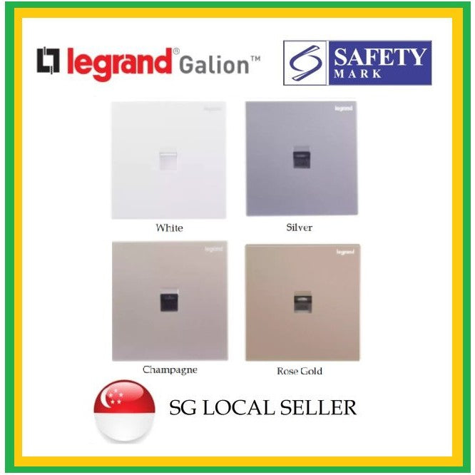 Legrand Galion RJ45 Cat6 Cat 6 Data Socket White/Silver/Rose Gold/Champagne 4HOME SINGAPORE - 4HOME