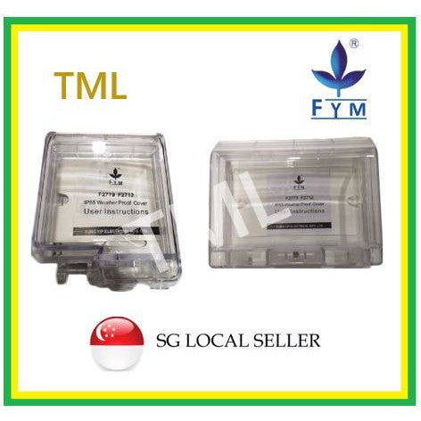 FYM Weatherproof Socket Cover Switch Cover Waterproof Protector Cover 1G 2G 1Gang 2Gang 4HOME SINGAPORE - 4HOME