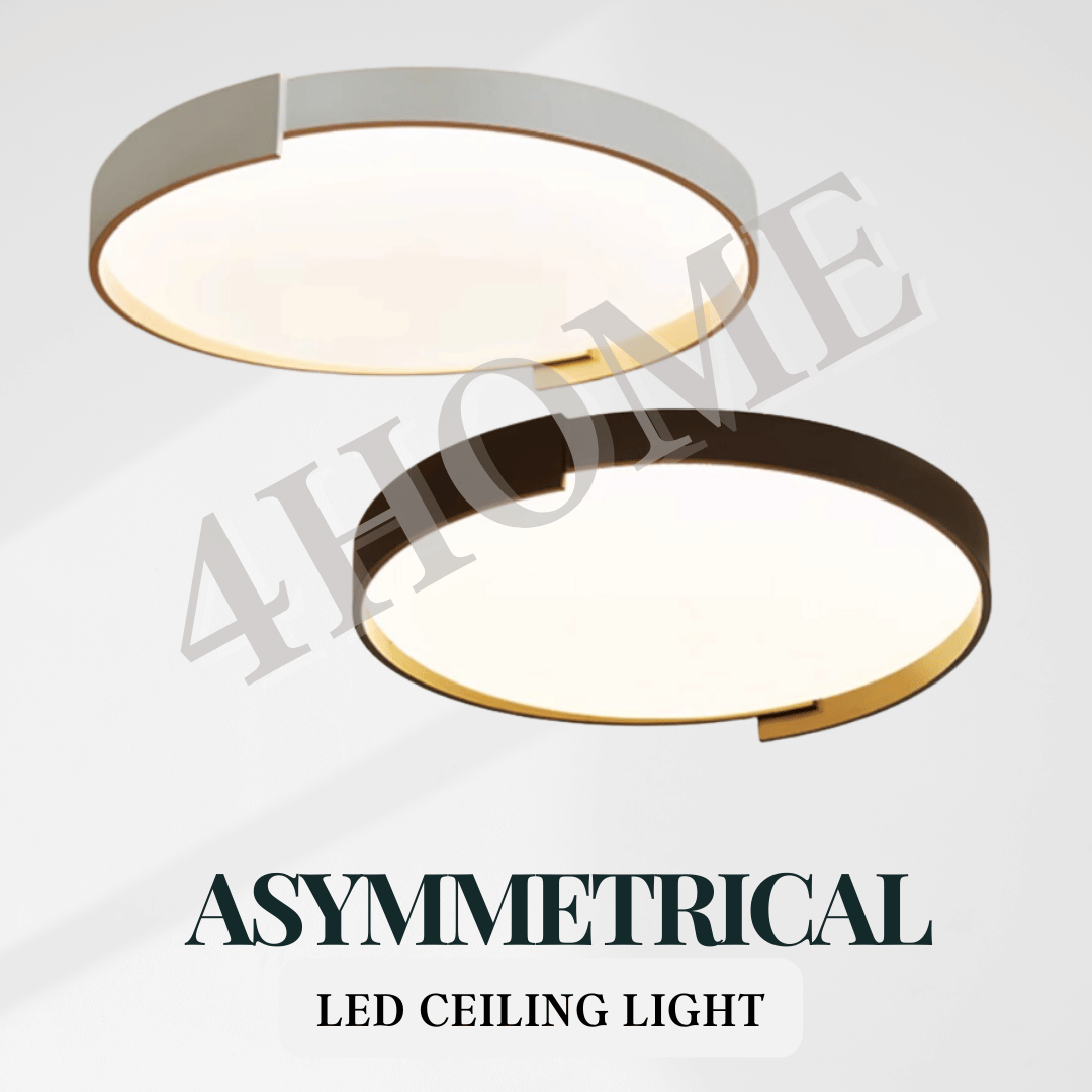 Premium LUX Asymmetrical Arc LED Ceiling Light Bedroom Living Room Kitchen 4HOME SINGAPORE - 4HOME