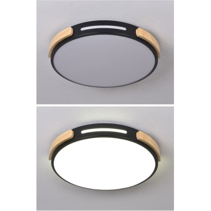 4HOME SINGAPORE 18W 24W 36W White Grey with Wood LED Nordic Ceiling Light - 4HOME