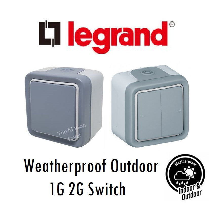Legrand Outdoor Weatherproof 1Gang 2Gang Switch IP55 Waterproof 4HOME SINGAPORE - 4HOME