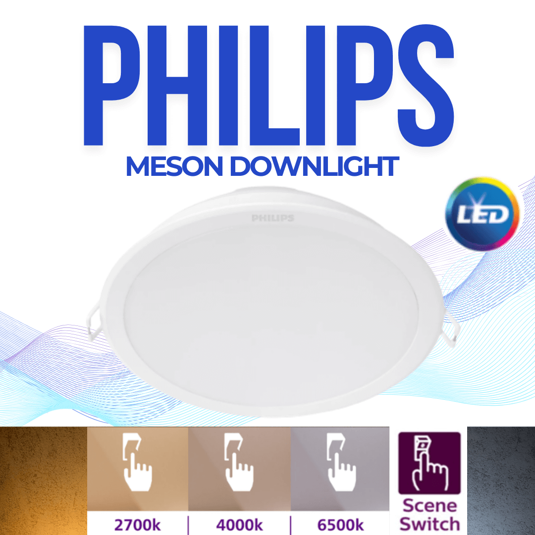 Philips Meson Scene Switch LED Downlight Tri-Color 3Tone Round 4HOME SINGAPORE - 4HOME