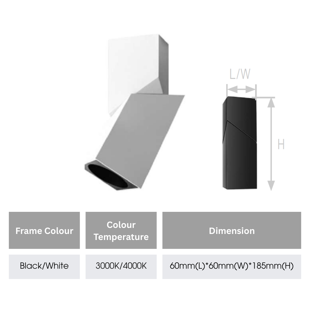Prism_Adjustable_led_surface_spotlight_7W_Rectangular_White
