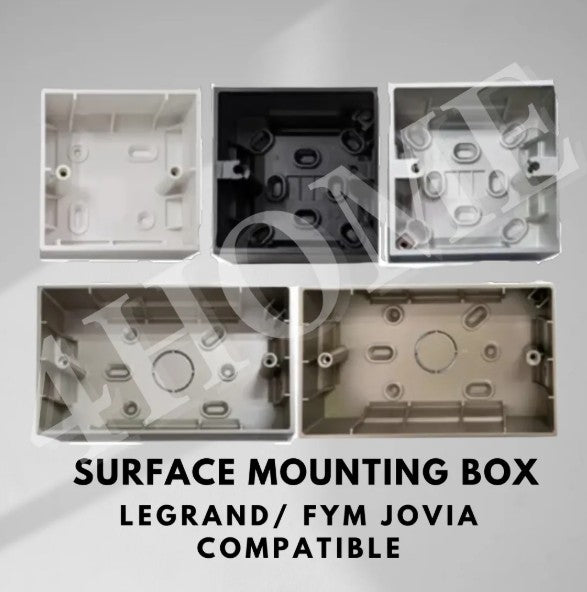 FYM Jovia White Grey Matt Black Frameless Switch Socket 1G 2G 3G 4G 1Way 2Way Single Double Door Bell 20A Heater 4HOME SINGAPORE - 4HOME