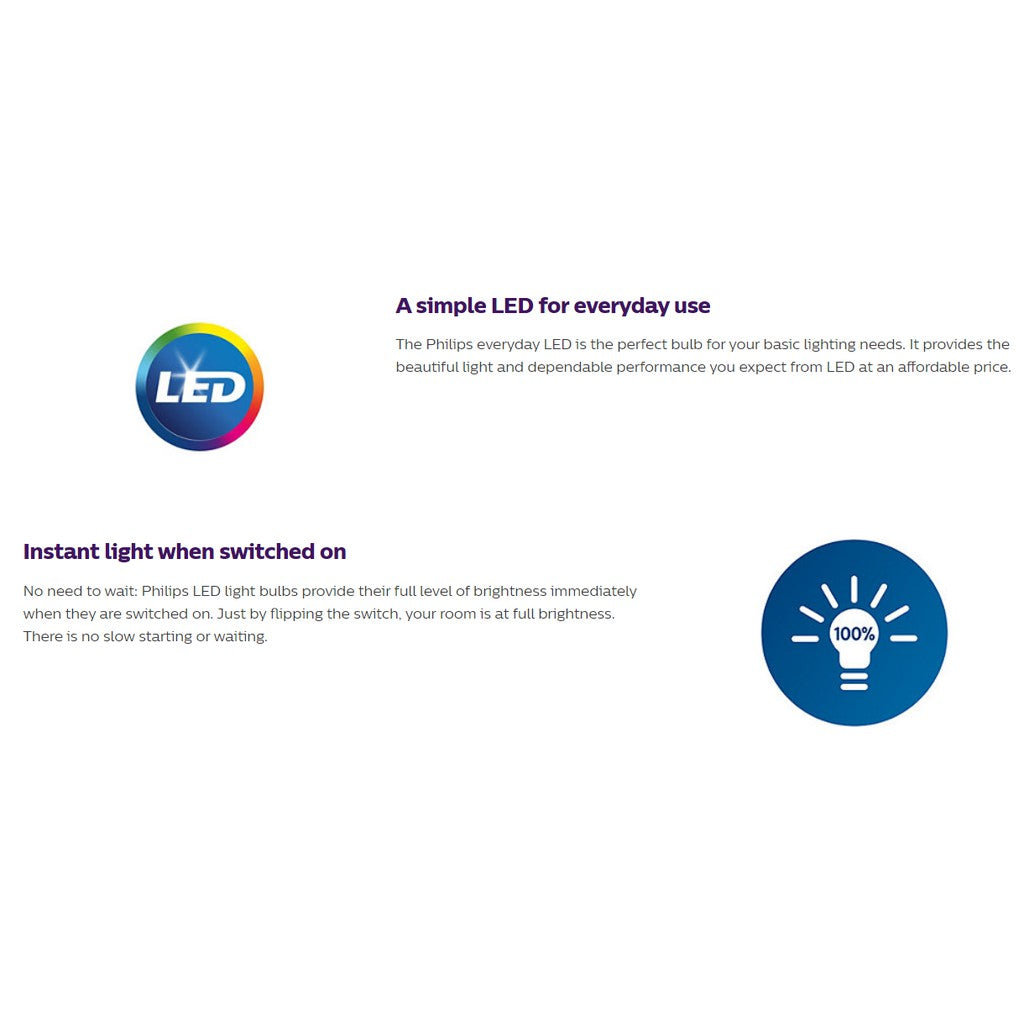 Philips LED E27 14.5W Light Bulb Warm White Daylight 4HOME SINGAPORE - 4HOME