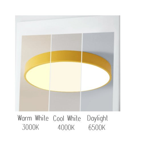 4HOME SINGAPORE 24W 36W Square Nordic Ceiling Light Black White Wooden Frame Round - 4HOME