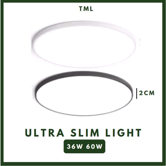 4HOME SINGAPORE 36W 60W Ultra Slim Minimal LED Ceiling Light Daylight Black White Humidity Dust Insect Proof - 4HOME