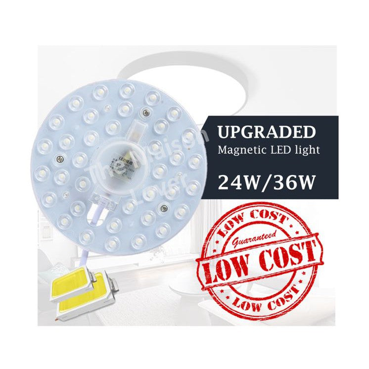 4HOME SINGAPORE 12W 24W 36W Upgraded LED Ceiling Replacement Light Magnetic Light Plate Magnet Panel Module - 4HOME