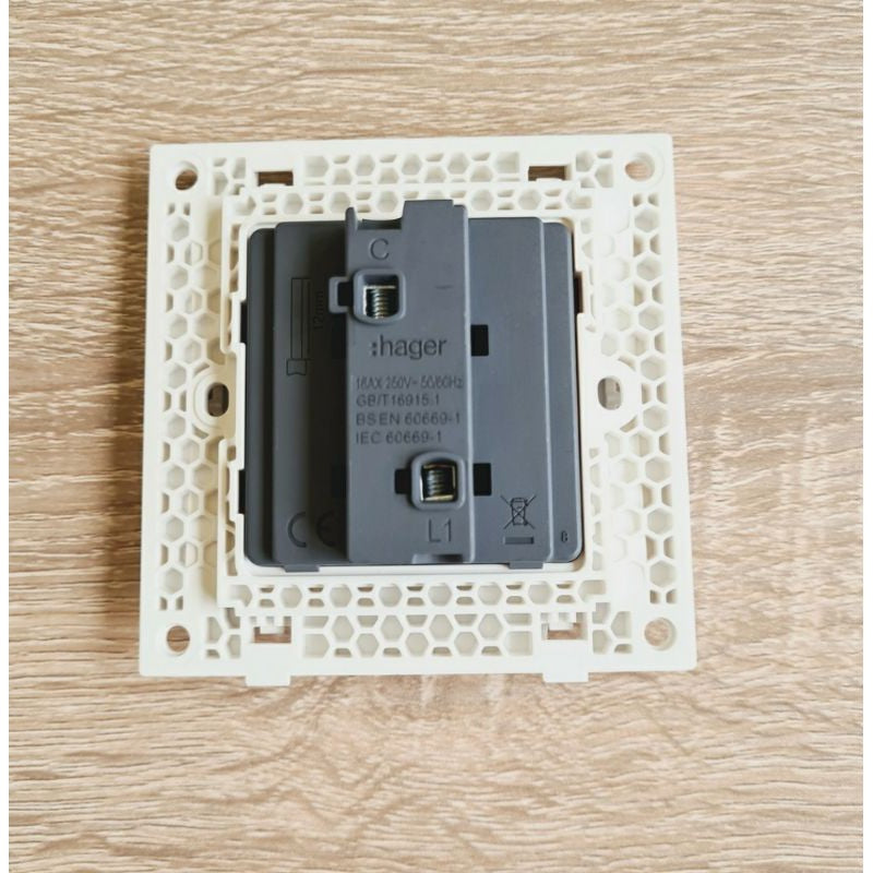 Hager 1Gang 1Way 2Way Single Wall Switch White 4HOME SINGAPORE - 4HOME