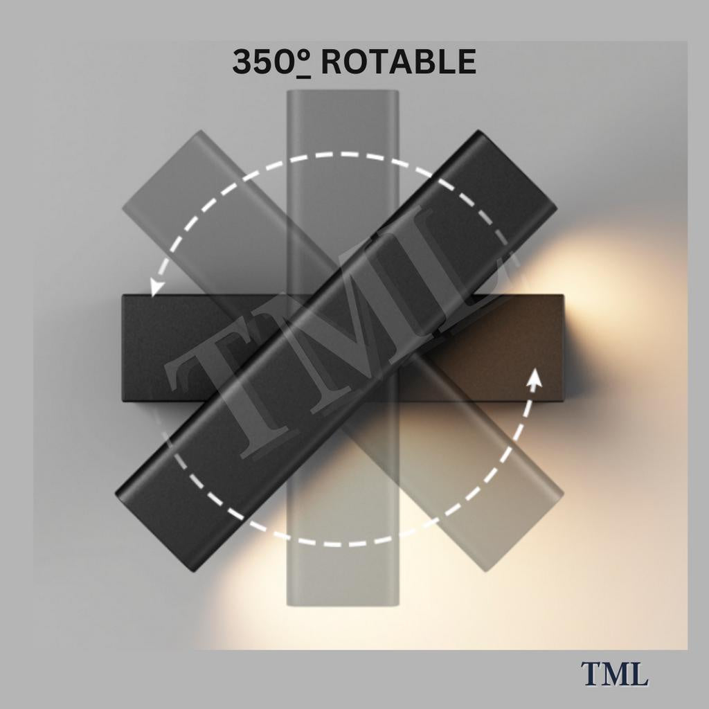 Premium Black Wood Scandinavian Nordic Wall Light Rotatable 4HOME SINGAPORE - 4HOME