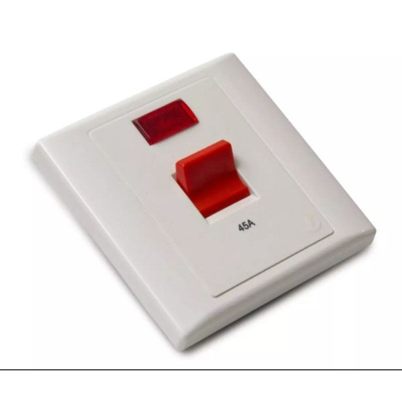 FYM Glacier 45A Double Pole Cooker Switch with Neon 4HOME SINGAPORE - 4HOME