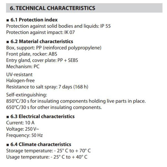 Legrand Outdoor Weatherproof Door Bell Switch 10A Waterproof 4HOME SINGAPORE - 4HOME