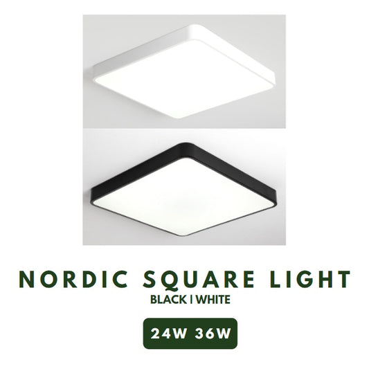 Nordic Square LED Ceiling Light 24W 36W 4HOME SINGAPORE - 4HOME