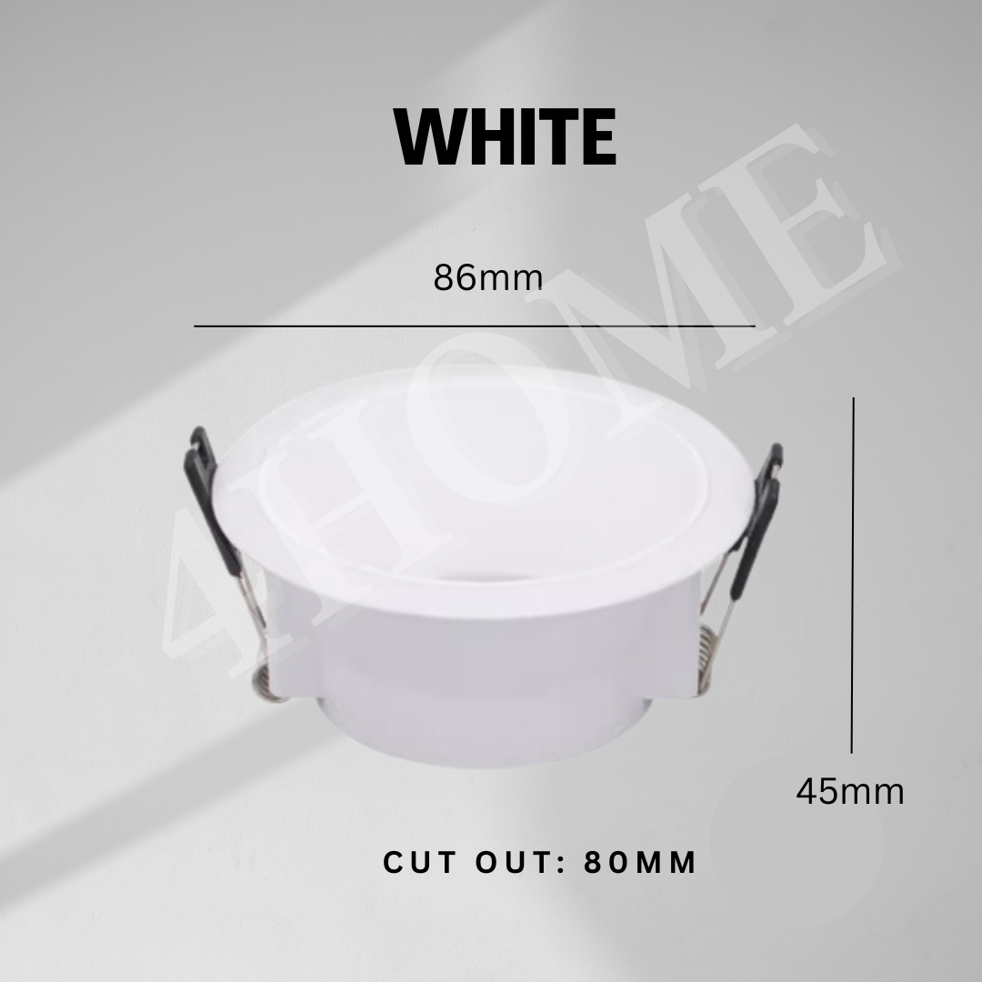 Rose Gold Chrome Black LED Recessed Spotlight High Depth GU10 Thin Frame Eclipse 4HOME SINGAPORE - 4HOME