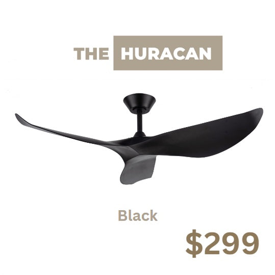 Fanco Designer DC Ceiiling Fans 52" 3blades HURACAN Wood Black White 4HOME SINGAPORE - 4HOME