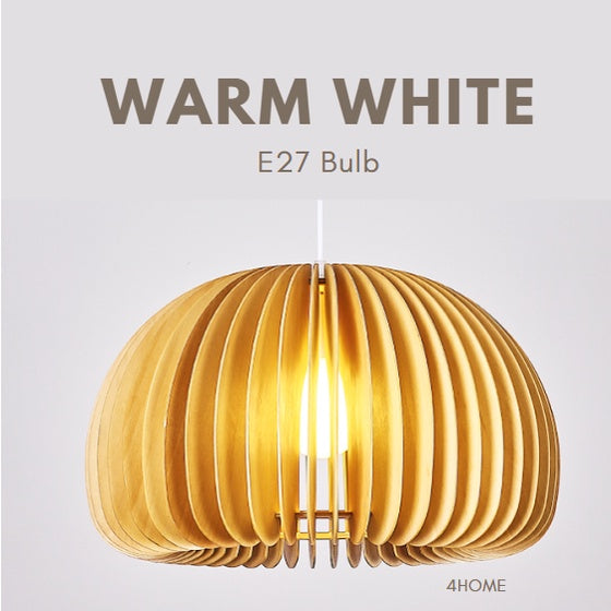 Wooden Pumpkin Pendant Light Small Japanese Style 4HOME SINGAPORE - 4HOME