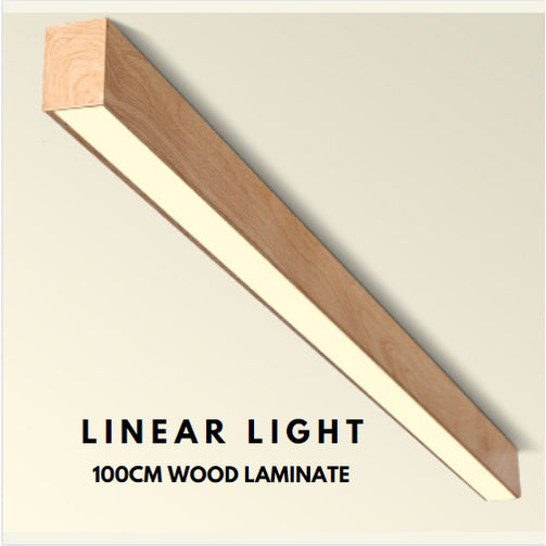 Premium Linear Wood Laminate Surface Ceiling Light Long 4HOME SINGAPORE - 4HOME