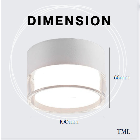 Premium Double Layer Clear Surface Spotlight Corridor Small Area Balcony 12W 4HOME SINGAPORE - 4HOME