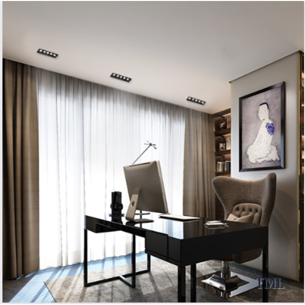 Linear LED Recessed Slim Lego Spotlight Downlight Black White 10W 20W 4HOME SINGAPORE - 4HOME