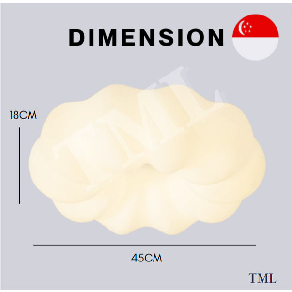 3D Fluffy Pumpkin Cloud Surface Ceiling Light 3Tone 4HOME SINGAPORE - 4HOME