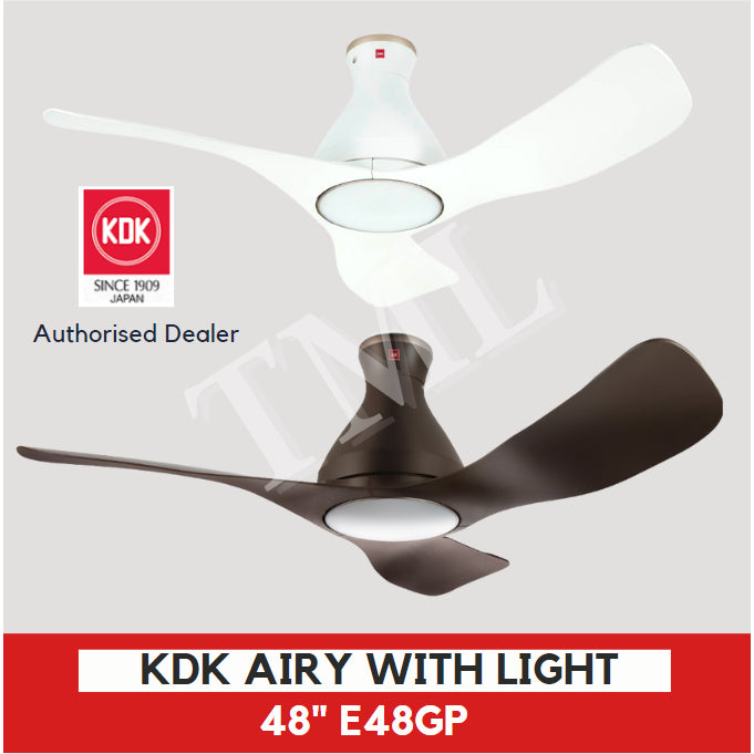 KDK Airy 48" E48GP E48HP Smart Ceiling Fan with Wifi 4HOME SINGAPORE - 4HOME