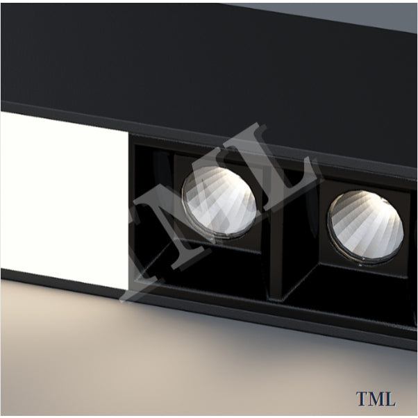 Premium Matt Black Linear Lego Surface Ceiling Light 30W Dining Island Study Kitchen 4HOME SINGAPORE - 4HOME