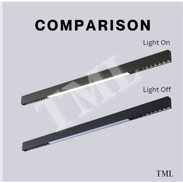Premium Matt Black Linear Lego Surface Ceiling Light 30W Dining Island Study Kitchen 4HOME SINGAPORE - 4HOME