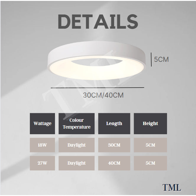 Premium LUX Halo White LED Ceiling Light Living Room Bedroom 4HOME SINGAPORE - 4HOME