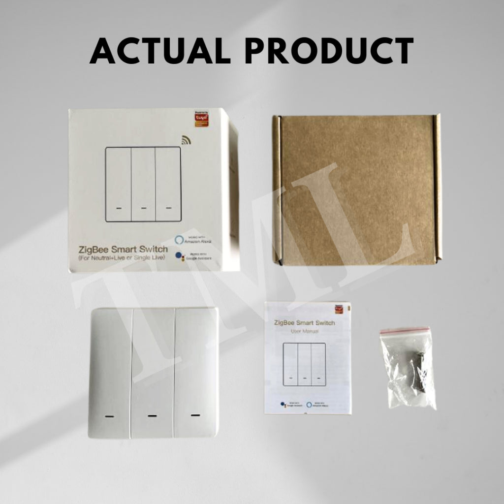 Zigbee WiFi Smart Wall Light Switch 1G 2G 3G 20A Push Button No Neutral No Capacitor Smart life Alexa Google Home 4HOME SINGAPORE - 4HOME