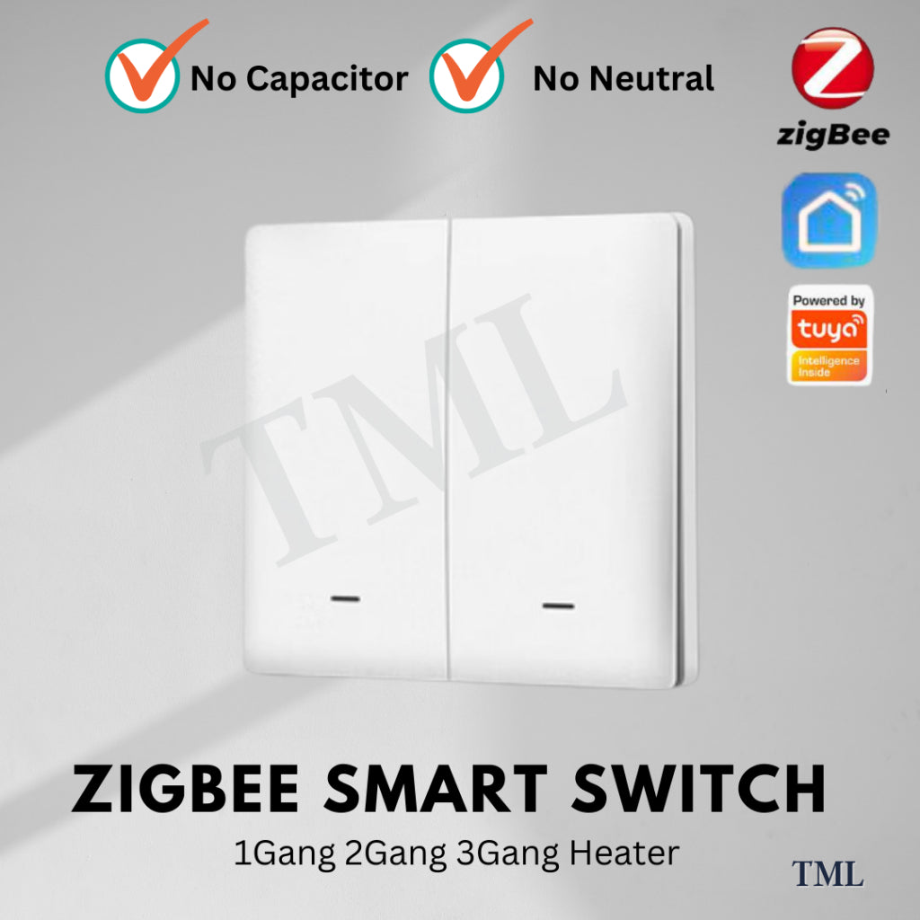Zigbee WiFi Smart Wall Light Switch 1G 2G 3G 20A Push Button No Neutral No Capacitor Smart life Alexa Google Home 4HOME SINGAPORE - 4HOME