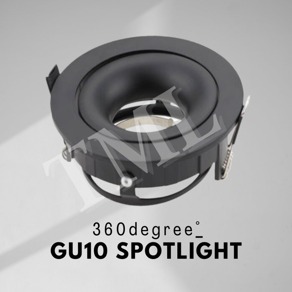 Premium 360 degree GU10 Spotlight Recessed Downlight Black White Dual Axis 4HOME SINGAPORE - 4HOME