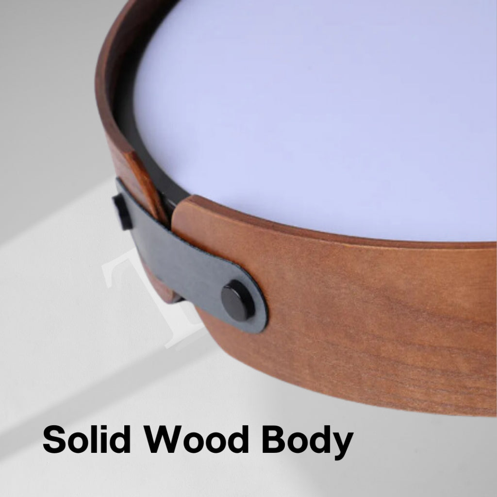 Premium LUX Dark Wood Walnut Real Wood Ceiling Light Bedroom Living Room Kitchen 4HOME SINGAPORE - 4HOME