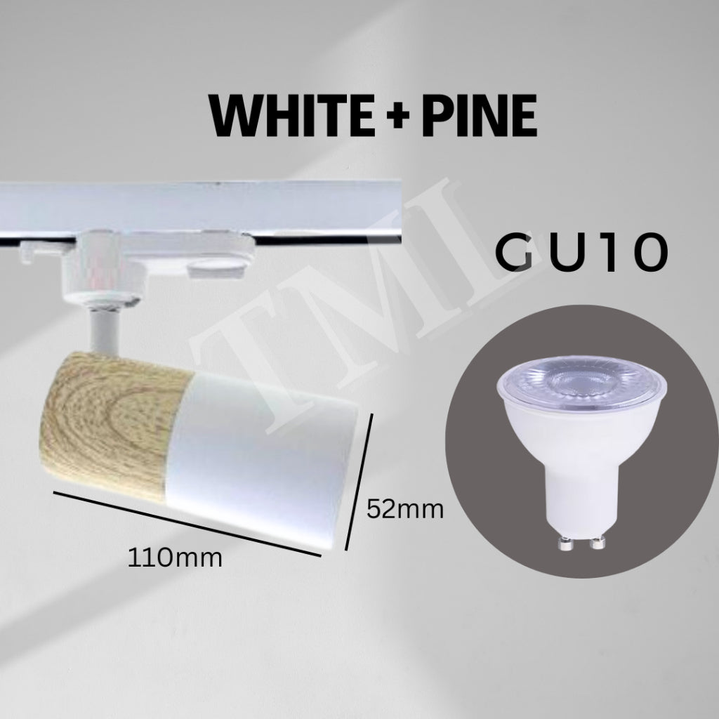 Japanese Wood Pine Oak Walnut Print GU10 Track Holder Track Light 4HOME SINGAPORE - 4HOME