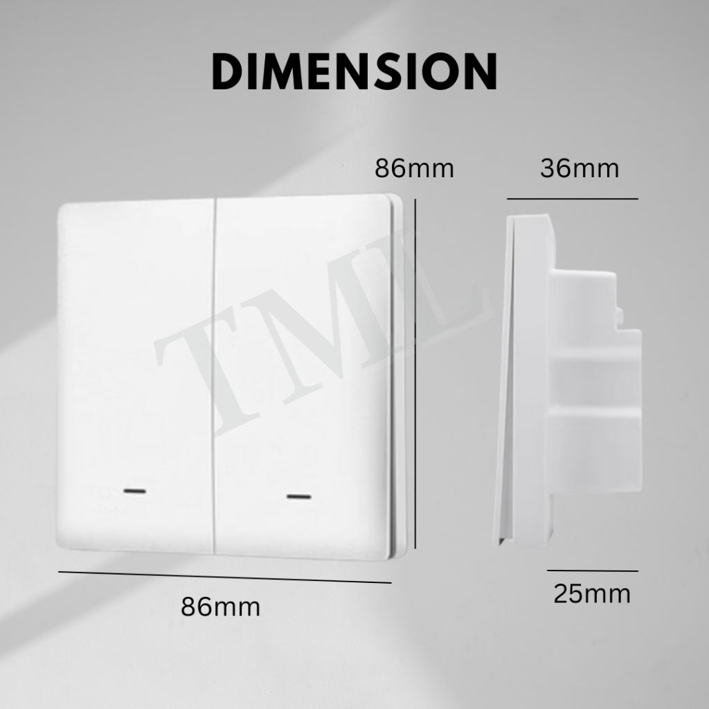 Zigbee WiFi Smart Wall Light Switch 1G 2G 3G 20A Push Button No Neutral No Capacitor Smart life Alexa Google Home 4HOME SINGAPORE - 4HOME