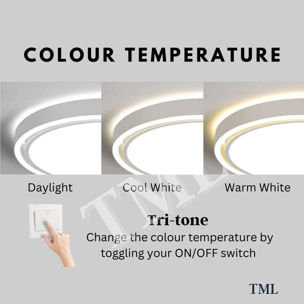 Premium LUX Aurora Ceiling Light with Side Luminance Bedroom Living Room Kitchen 4HOME SINGAPORE - 4HOME