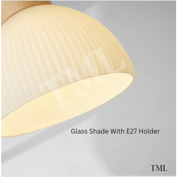 Nordic Japanese Dark Wood Light Wood Glass E27 Bulb Ceiling Light Corridor Small Area 4HOME SINGAPORE - 4HOME