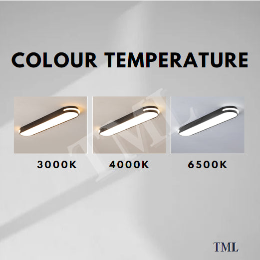 Nordic Rectangular Linear Pod Led Ceiling Light 24W 32W Corridor Balcony Service Yard Bathroom 4HOME SINGAPORE - 4HOME