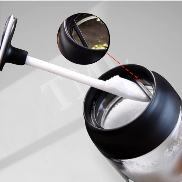 Seasoning Condiment Salt Spice Bottle Tall Glass Jar with Spoon 250ml for Kitchen Storage 4HOME SINGAPORE - 4HOME