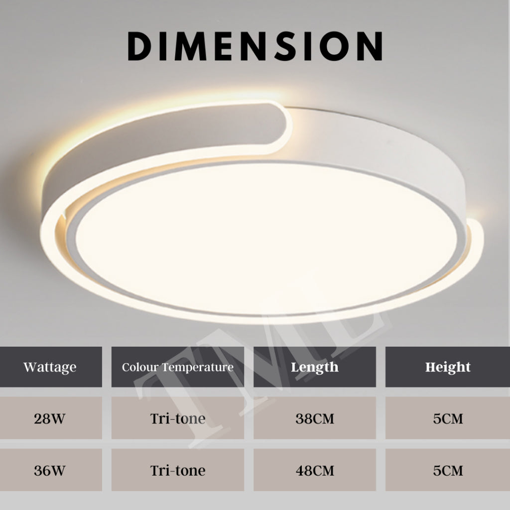 Premium LUX Aurora Ceiling Light with Side Luminance Bedroom Living Room Kitchen 4HOME SINGAPORE - 4HOME