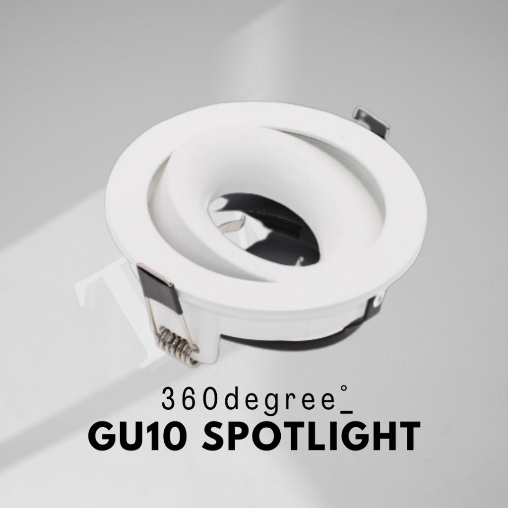 Premium 360 degree GU10 Spotlight Recessed Downlight Black White Dual Axis 4HOME SINGAPORE - 4HOME