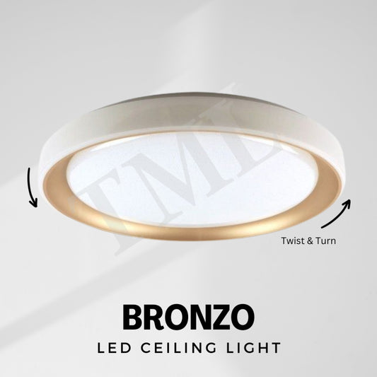 Premium Bronzo LED Surface Ceiling Light Minimalist 36W Daylight Warm White Tritone 4HOME SINGAPORE - 4HOME