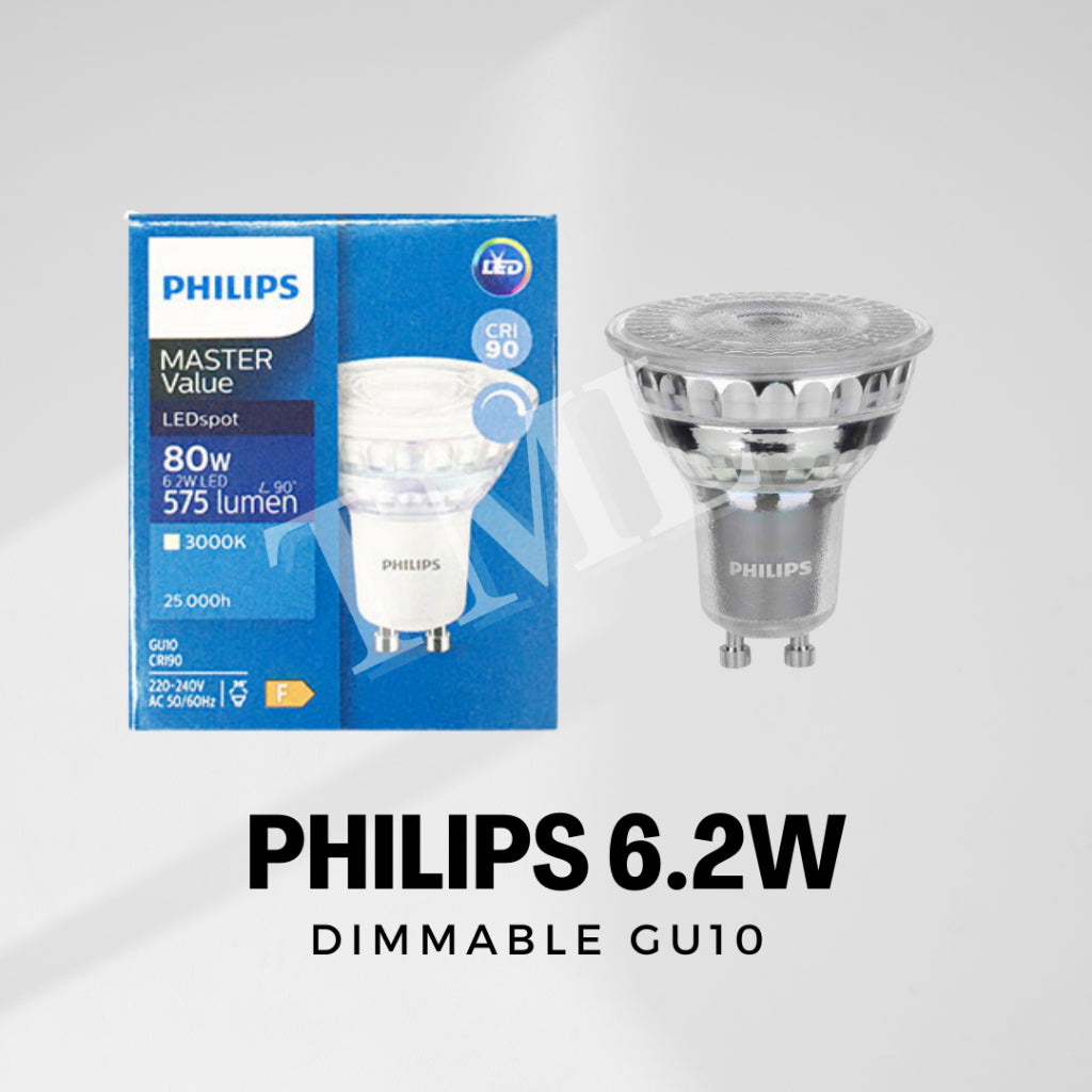 Philips Dimmable GU10 6.2W Ledvance Dimmable GU10 8.3W Warm White Cool White 4HOME SINGAPORE - 4HOME