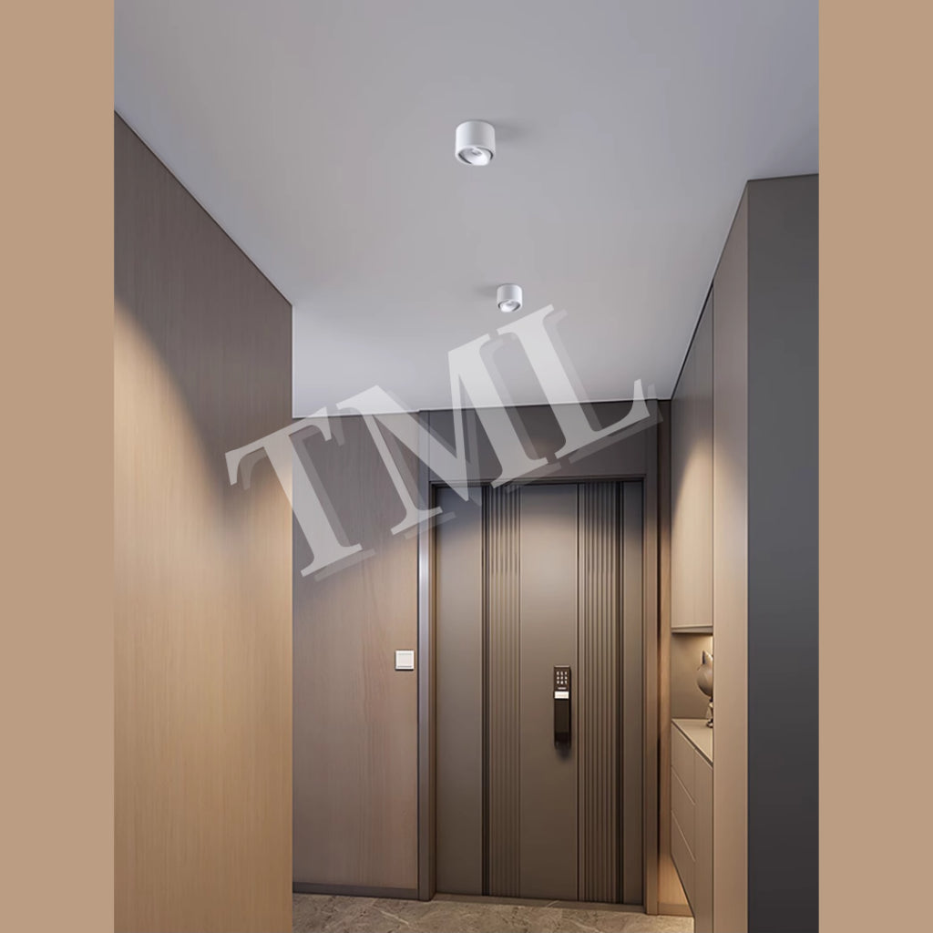 Premium White Single Head Halo Cylindrical Spotlight Surface Mounted Downlight Anti Glare 4HOME SINGAPORE - 4HOME