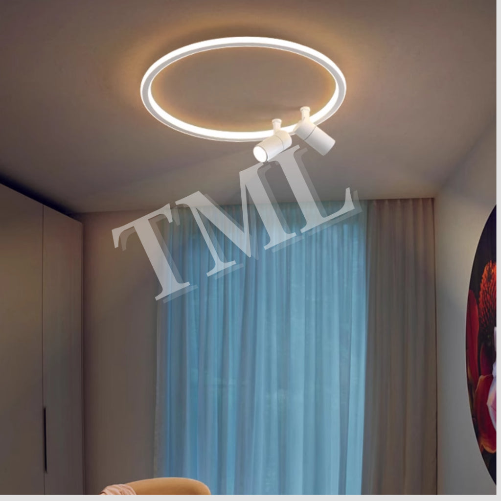 Modern Ring Halo with Spotlight Designer LED Ceiling Light Tri-tone 4HOME SINGAPORE - 4HOME