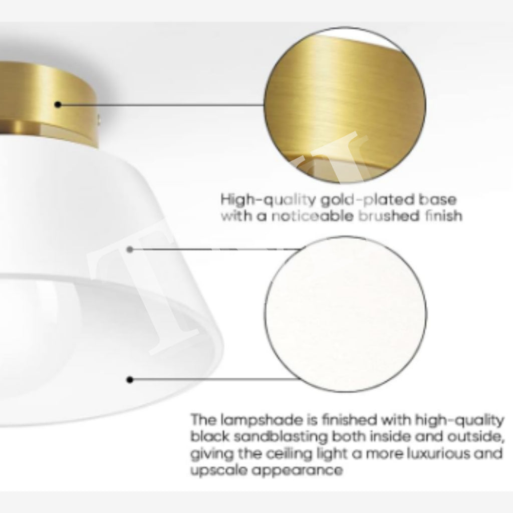 Premium Lumiere E27 Surface LED Ceiling Light Black White with Gold 4HOME SINGAPORE - 4HOME