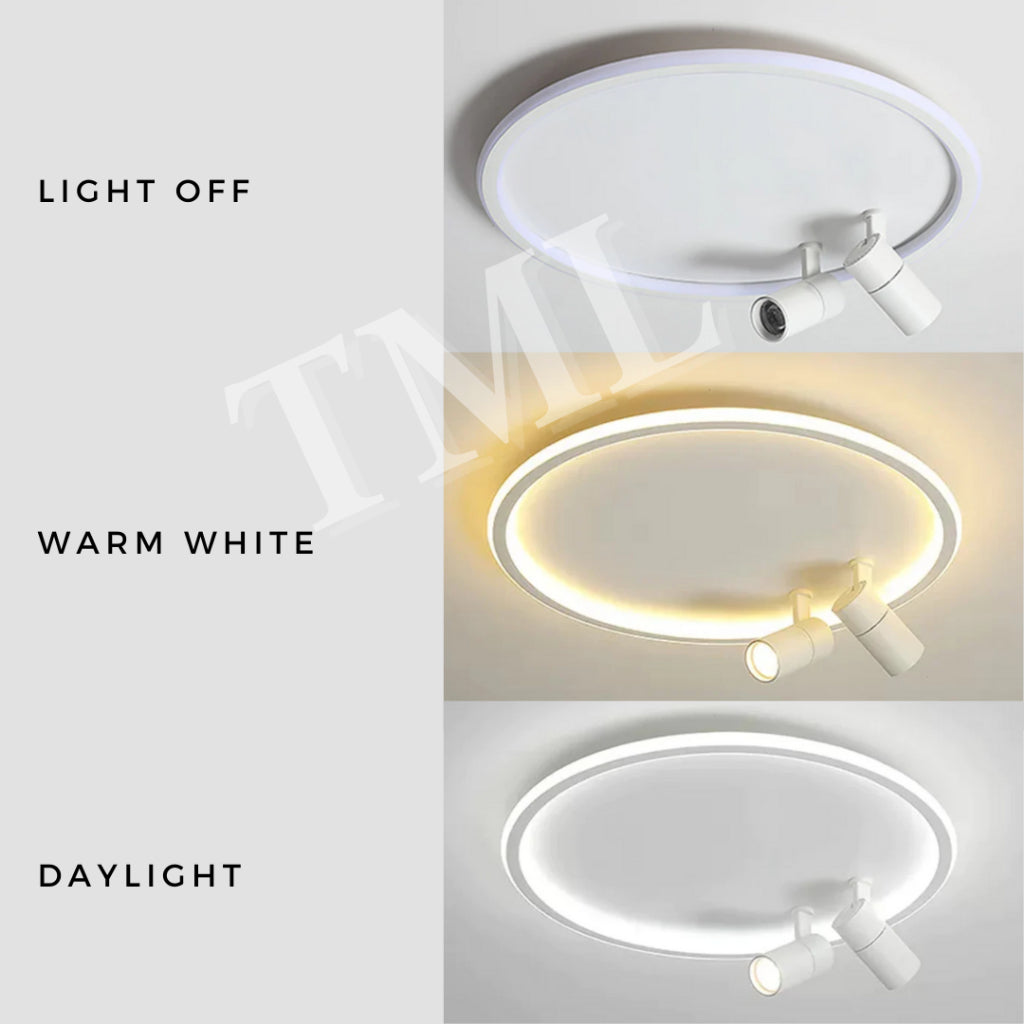 Modern Ring Halo with Spotlight Designer LED Ceiling Light Tri-tone 4HOME SINGAPORE - 4HOME