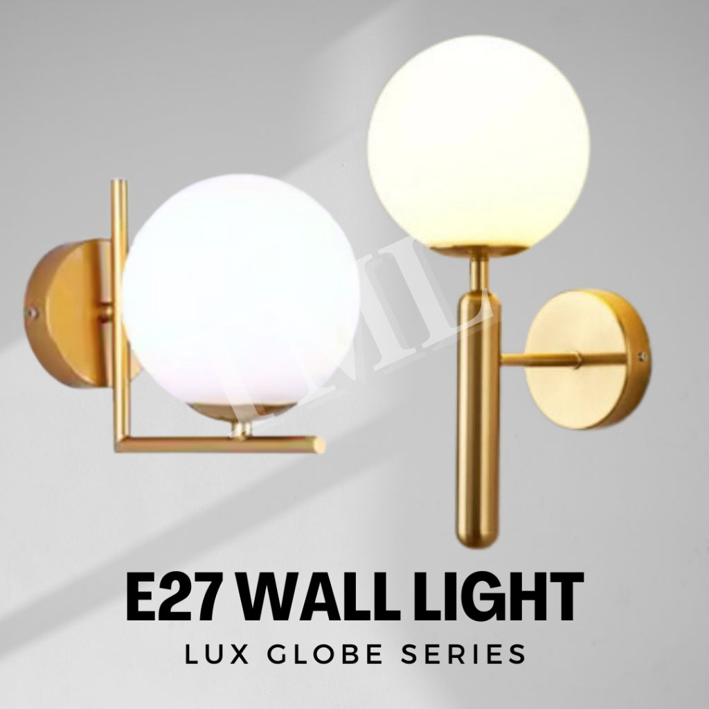 Lux Gold E27 Globe Wall Light Bedside Bathroom Balcony Hallway 4HOME SINGAPORE - 4HOME